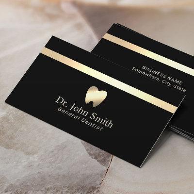 Dentist Modern Black & Gold Dental Care
