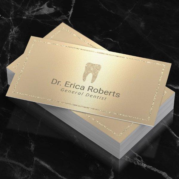 Dentist Modern Gold Metallic Dental Care