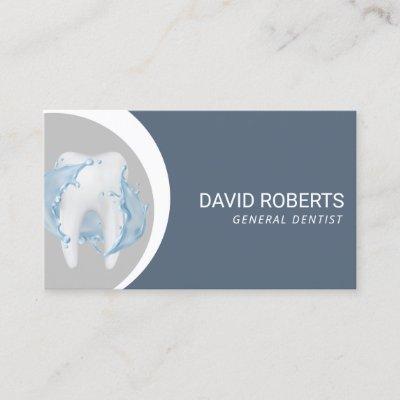 Dentist Modern Silver & Dusty Blue Dental Care