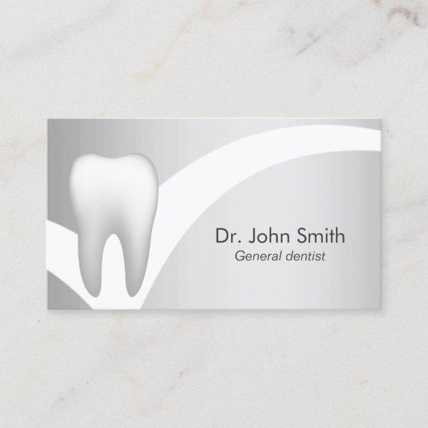 Dentist Modern Silver Metallic Dental