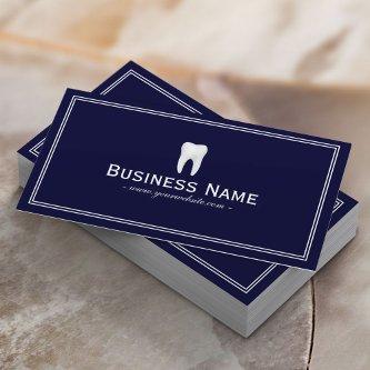 Dentist Plain Navy Blue Minimalist Dental Clinic