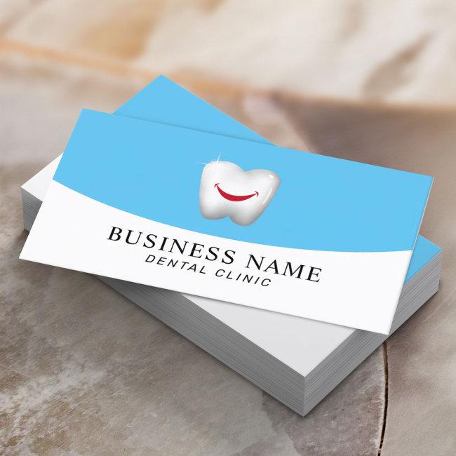 Dentist Smile Tooth Modern Blue Dental Care