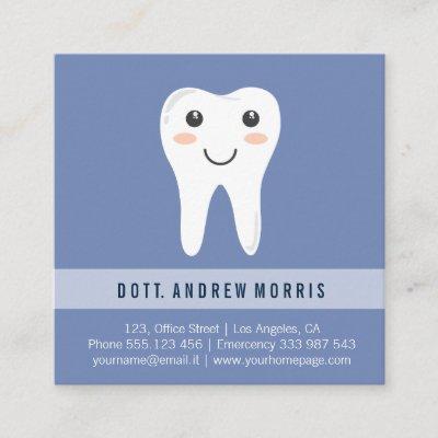Dentist smiling tooth square