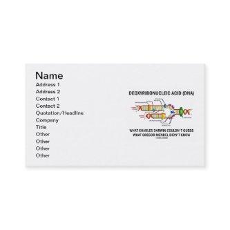 Deoxyribonucleic Acid (DNA) Darwin Mendel Saying