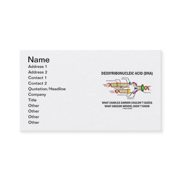 Deoxyribonucleic Acid (DNA) Darwin Mendel Saying