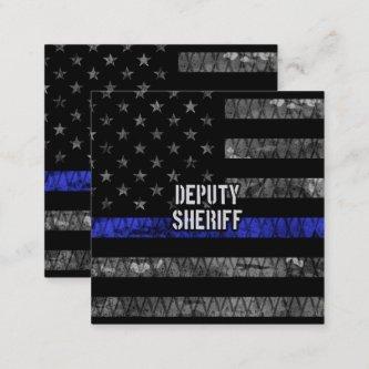 Deputy Sheriff Distressed Flag Discount Card