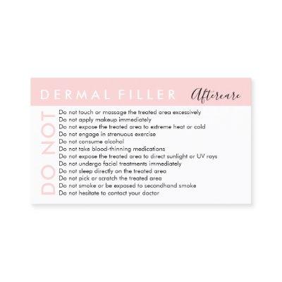 Dermal Filler Avoids Advices Aftercare