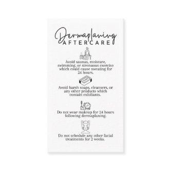 Dermaplaning Aftercare Cards