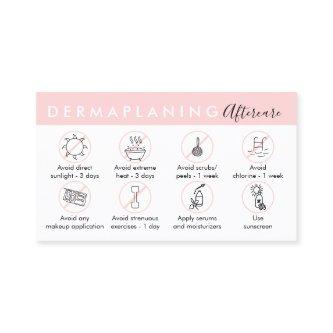 Dermaplaning Aftercare Post Instruction