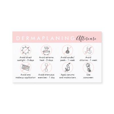 Dermaplaning Aftercare Post Instruction