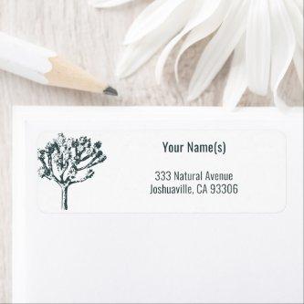 Desert Boho Flora Joshua Tree Return Address Label