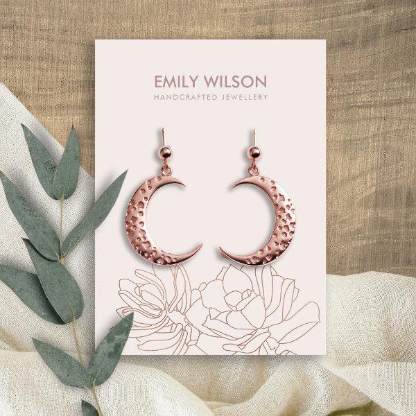 DESERT CACTUS SUCCULENT BLUSH PINK EARRING DISPLAY