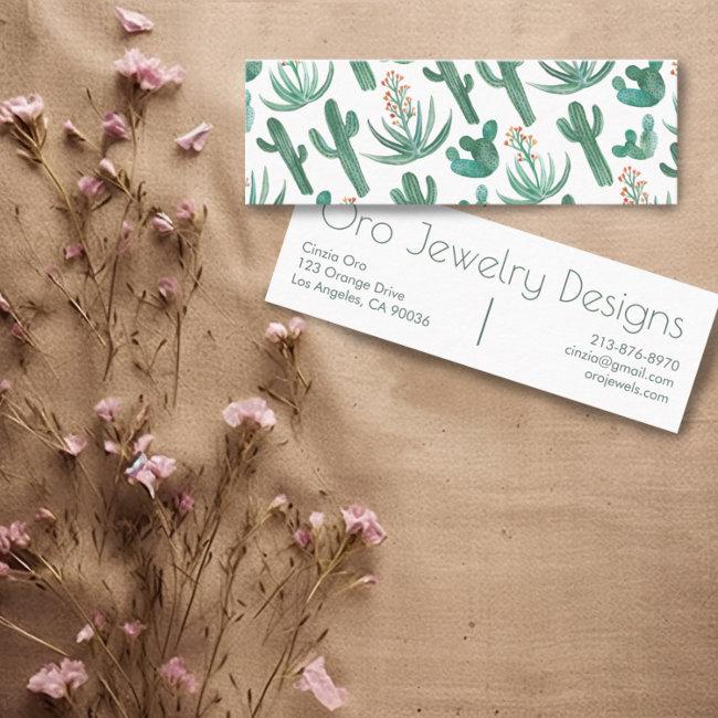 Desert Cactus & Succulents Chic Watercolor Pattern Mini
