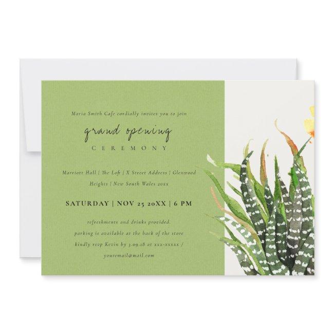 DESERT CACTUS WATERCOLOR GRAND OPENING CEREMONY INVITATION