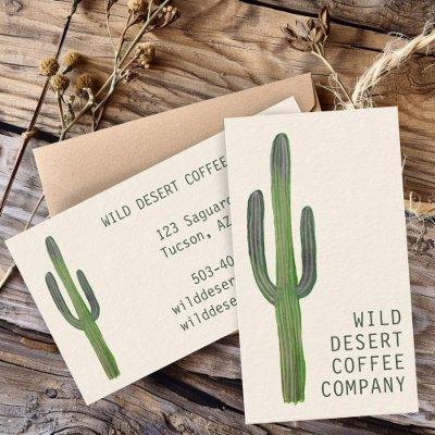Desert Saguaro Cacti Watercolor Unique Rustic Chic