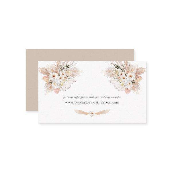 Desert White Roses Pampas Grass Wedding Website