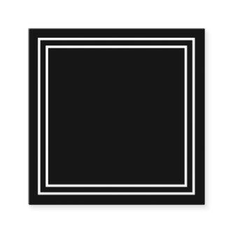 Design Your Own Bordered Solid Black  Square
