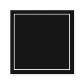Design Your Own Elegant Solid Black  Square