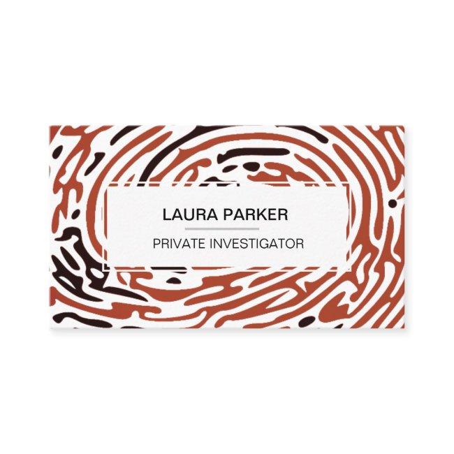 Detective Private Investigator Finger Print
