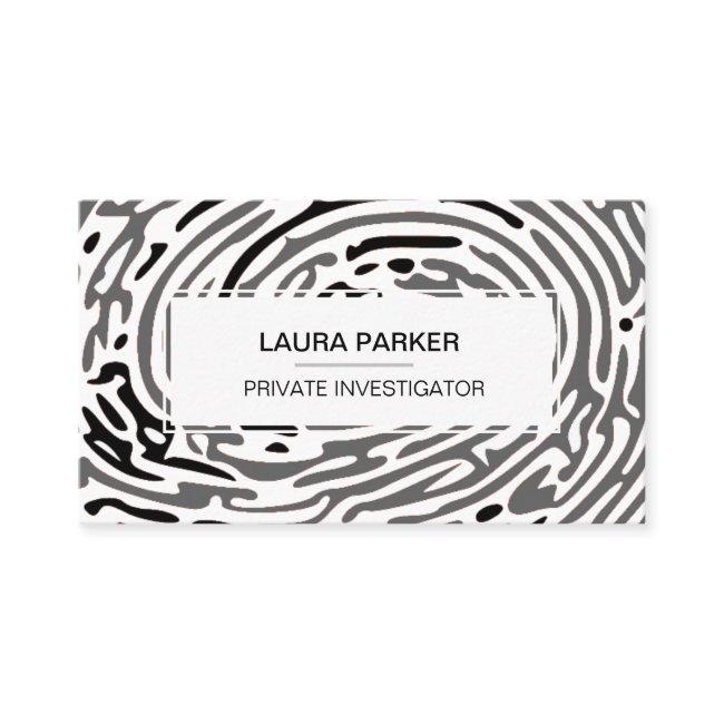 Detective Private Investigator Finger Print Secure