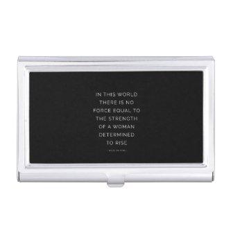 Determined Woman Inspiring Quote Black White  Holder