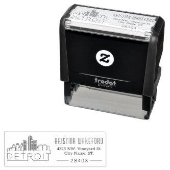 Detroit City | Custom Address Self-inking Stamp