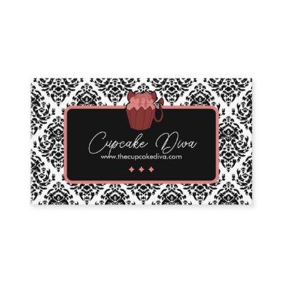 Devilish Damask Cupcake