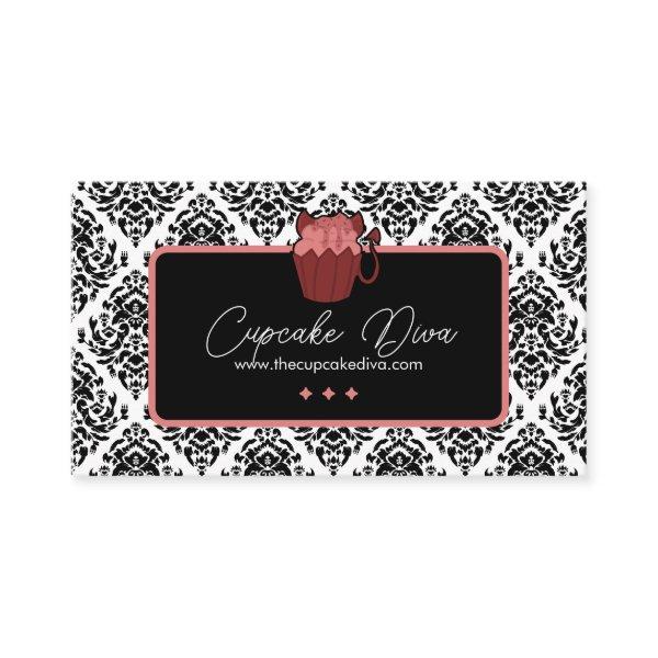 Devilish Damask Cupcake