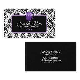 Devilish Damask Cupcake