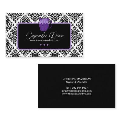 Devilish Damask Cupcake