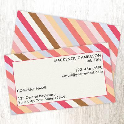 Diagonal Stripe Warm Toned Modern