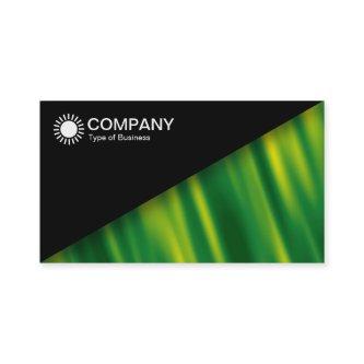 Diagonal V2 - Black - Green Wave Abstact