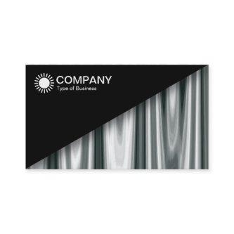 Diagonal V2 - Black - Silver Curtains Abstract