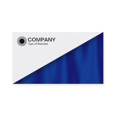 Diagonal V2 - White - Blue Curtain