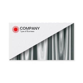 Diagonal V2 - White - Silver Curtains Abstract