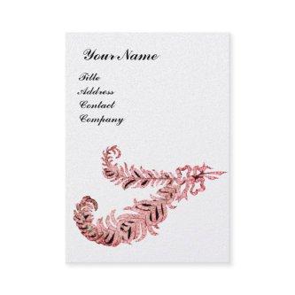 DIAMOND FEATHERS MONOGRAM ,pink ,gold metallic