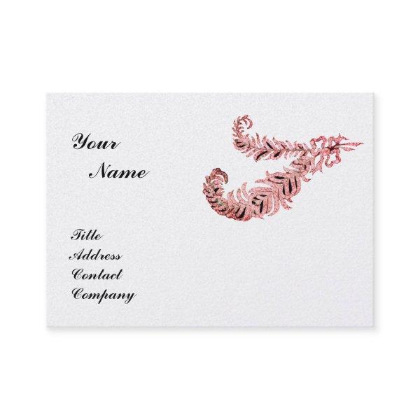 DIAMOND FEATHERS MONOGRAM ,pink ,gold metallic
