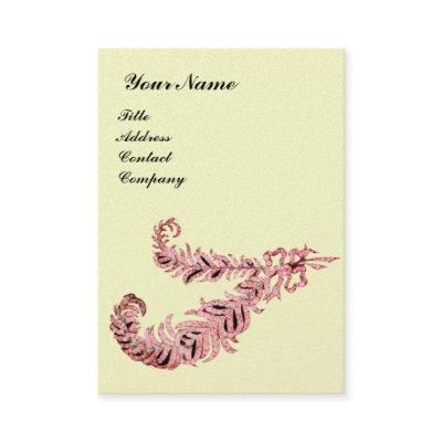 DIAMOND FEATHERS MONOGRAM ,pink ,pearl cream