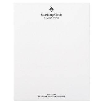 Diamond Logo House Cleaning Service Letterhead