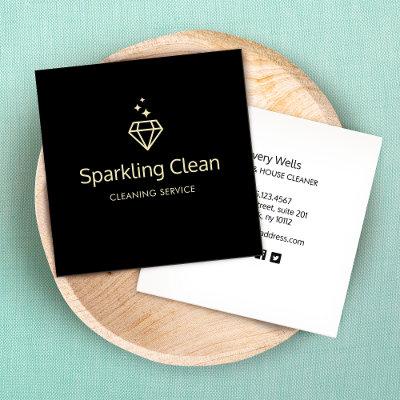 Diamond Logo House Cleaning Service Square
