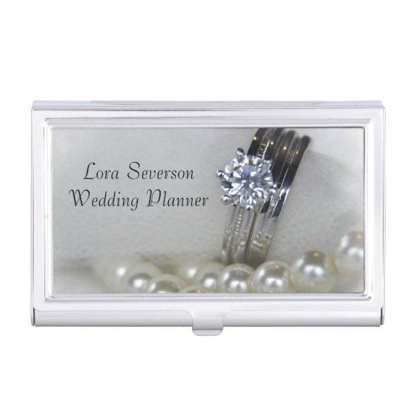 Diamond Rings and White Pearls Wedding Planner  Case