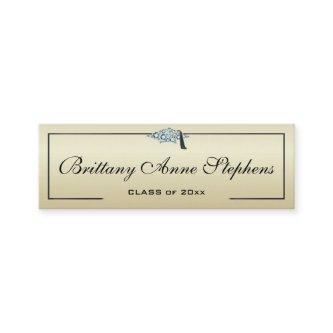 Diamond Studded Grad Cap Gold Calling Card