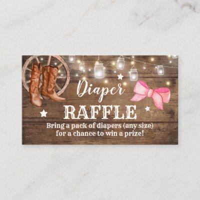 Diaper Raffle Boots or Bows Gender Reveal
