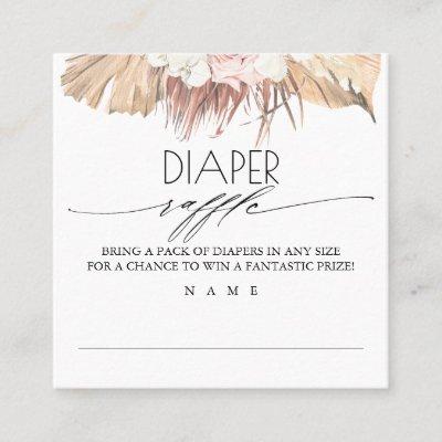 Diaper Raffle Dried Palms Baby Shower Square
