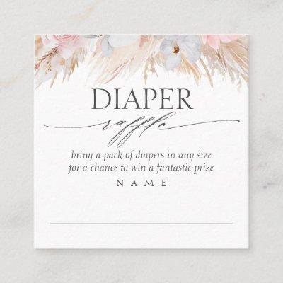 Diaper Raffle Dried Tropical Grasses Baby Shower Square