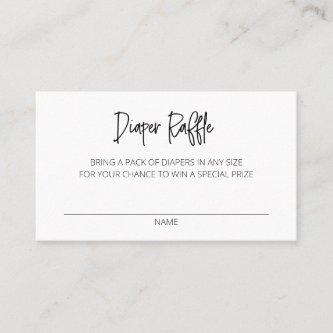Diaper Raffle Enclosure Card