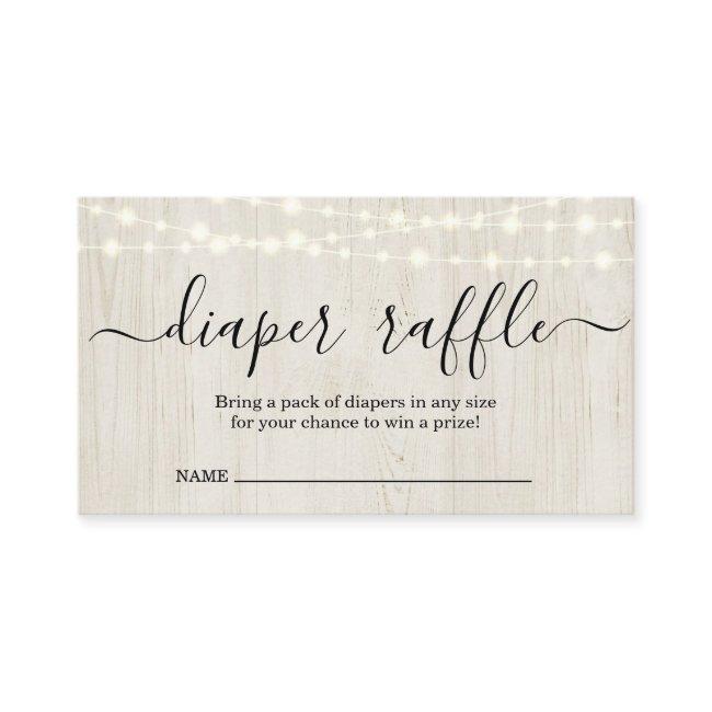 Diaper Raffle Insert for Baby Shower Invitation