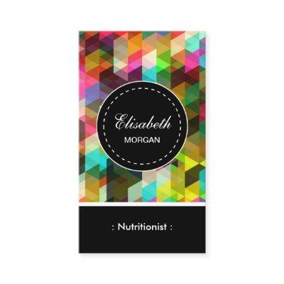 Dietitian Nutritionist- Colorful Mosaic Pattern