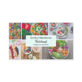 Dietitian nutritionist photo grid collage teal