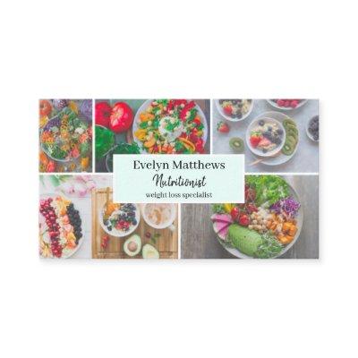Dietitian nutritionist photo grid collage teal